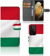 Telefoonhoesje met Pasjeshouder Geschikt voor Samsung Galaxy S21 Ultra Bookcase Hongarije