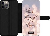 Wallet case - geschikt voor iPhone 12 Pro Max - Live Laugh Love