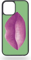 Pink juicy lips Telefoonhoesje - Apple iPhone 12 / 12 Pro