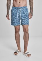 Urban Classics Zwemshorts -XL- Floral Blauw