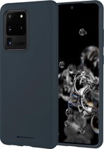 Hoesje geschikt voor Samsung Galaxy S20 Ultra - Soft Feeling Case - Back Cover - Donker Blauw