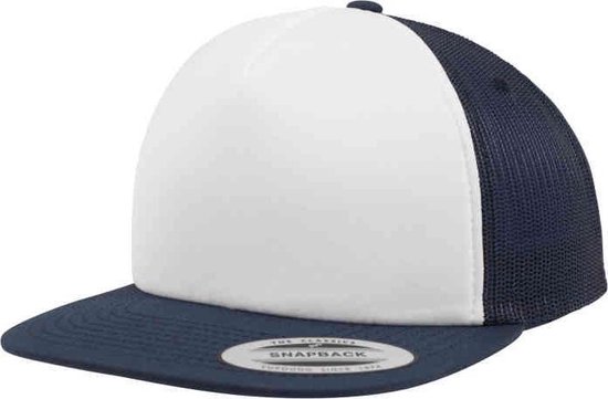 Flexfit - Foam Trucker with White Front nvy/wht/nvy one size Trucker pet - Blauw/Wit