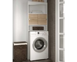 Kast voor wasmachine/toilet Splash - wit/eik - Symbiosis - wasmachinekast_enkel - Wit; Bruin - Spaanplaat