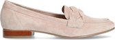 Manfield - Dames - Taupe leren loafers met gevlochten band - Maat 38