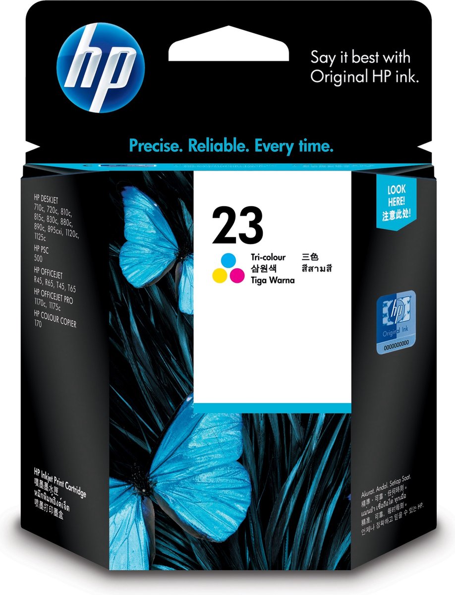HP 23 - Inktcartridge / Kleur / 30 ml (C1823D)
