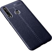 Huawei Y6p Hoesje - Mobigear - Luxury Serie - TPU Backcover - Blauw - Hoesje Geschikt Voor Huawei Y6p