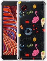 Hoesje Geschikt voor Samsung Galaxy Xcover 5 - Summer Flamingo