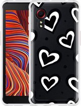 Hoesje Geschikt voor Samsung Galaxy Xcover 5 - Watercolor Hearts