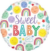 Amscan Folieballon Sweet Baby Junior 43 Cm Wit