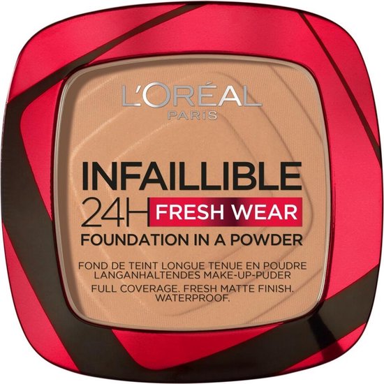 L’Oréal Paris – Infaillible 24H Fresh Wear Foundation in a Powder – 260 Golden Sun – Foundation en poeder in één – 8gr
