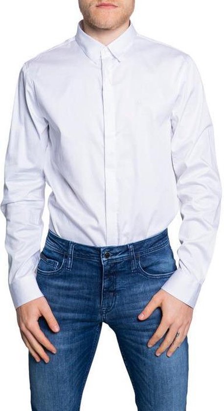 Armani Exchange Slin Overhemd Met Lange Mouwen Wit S Man