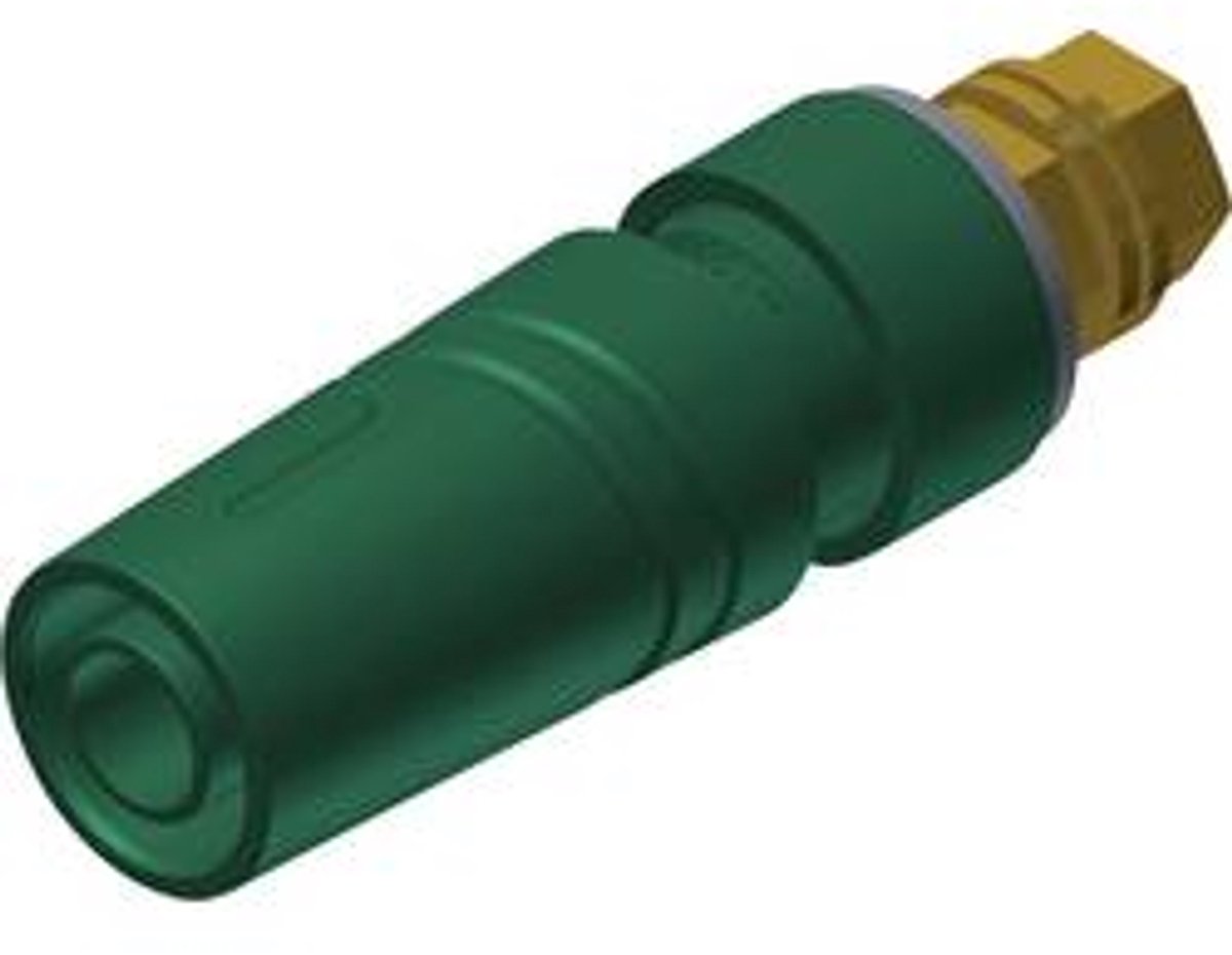 SKS Hirschmann SAB 2600 G M4 Au Veiligheids-labconnector, female Bus, inbouw verticaal Stift-Ø: 4 mm Groen 1 stuk(s)