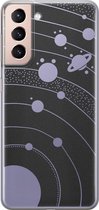 Samsung Galaxy S21 Plus siliconen hoesje - Universe space - Soft Case Telefoonhoesje - Transparant - Print