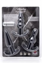4 Piece Vibrating Anal Plug Set - Black - Kits - Anal Vibrators