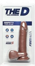 The D - Perfect D - 7 Inch With Balls Firmskyn - Caramel - Realistic Dildos