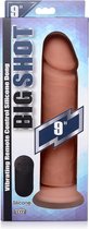 9 Inch Vibrating Remote Control Silicone Dildo - Flesh - Realistic Vibrators