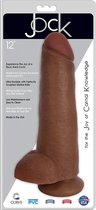 12 Inch Dong with Balls - Brown - Realistic Dildos