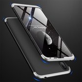 GKK Three Stage Splicing Full Coverage PC Case voor Huawei Y7 Pro (2019) (Zwart Zilver)