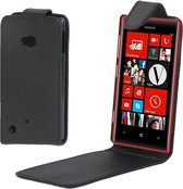 Verticale Flip Leather Case voor Nokia Lumia 720 (zwart)