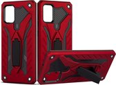 Voor Galaxy A71 schokbestendige TPU + pc-beschermhoes met houder (rood)