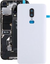 Gladde achterkant van de batterij voor OnePlus 6 (wit)
