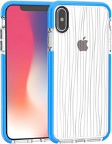 Rimpelingen patroon TPU beschermhoes voor iPhone XS Max (blauw)