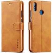 Voor Huawei Y9 (2019) / Enjoy 9 Plus LC.IMEEKE kalfsleer Horizontaal flip lederen tas, met houder & kaartsleuven & portemonnee (geel)