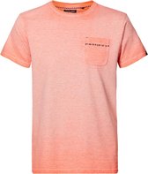 Petrol Industries - Heren T-shirt met borstzak - Rood - Maat XXL