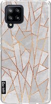 Casetastic Samsung Galaxy A42 (2020) 5G Hoesje - Softcover Hoesje met Design - Shattered Concrete Print