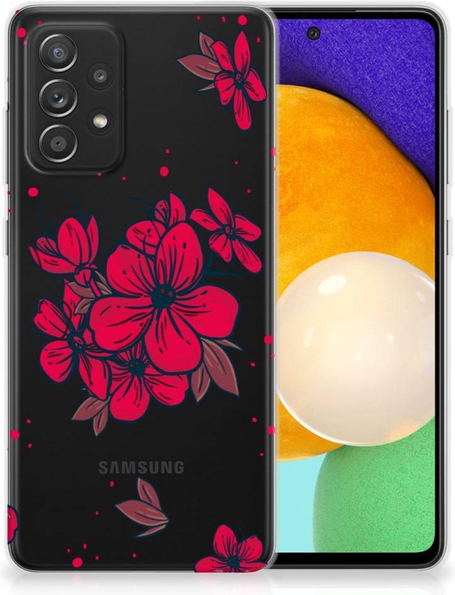Back Cover voor Samsung Galaxy A52 (5G/4G) TPU Case Blossom Red