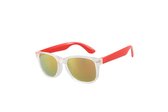 IZZLE Zonnebril Kids/Kinderen 4032 - UV400 - Rood met transparant montuur/Gekleurd glas