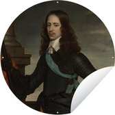 Tuincirkel Portret van prins willem II - Gerrit van Honthorst - 150x150 cm - Ronde Tuinposter - Buiten