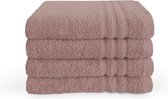 Byrklund Handdoeken set - Bath Basics - 4-delig - 4x 50x100 - 100% katoen - Oud Roze