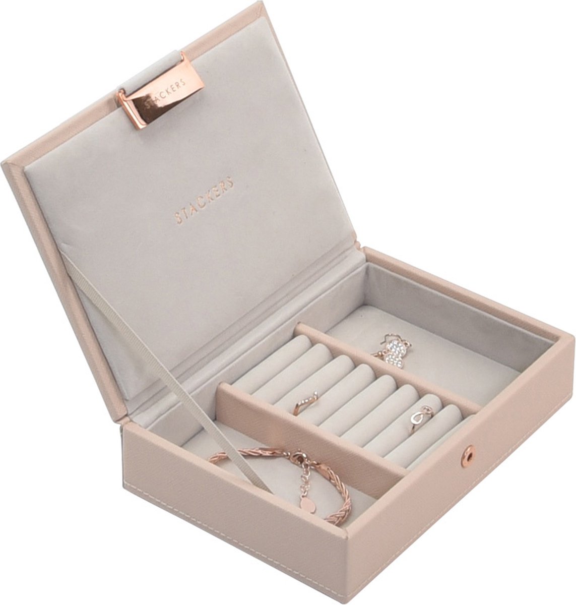 Stackers Sieradendoosje Mini - Blush Pink - Sieradendoos mét deksel (basis)