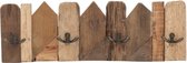 Wandkapstok hout 4 haaks – praktisch ontwerp van duurzaam metaal & hout - Perfecthomeshop