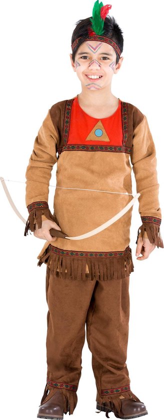 dressforfun - jongenskostuum indiaan Adelaarsoog 140 (10-12y) - verkleedkleding kostuum halloween verkleden feestkleding carnavalskleding carnaval feestkledij partykleding - 300585