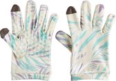 Coolibar - UV-werende handschoenen voor kinderen - Y-Gannet - Taupe Palmen - maat L (10-12yrs)