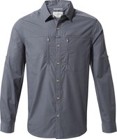 Craghoppers - UV Overhemd voor heren - Longsleeve - Kiwi Boulder - Blauwgrijs - maat M