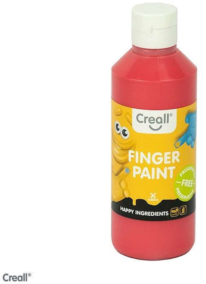 Creall vingerverf conserveringsvrij rood - 250ml