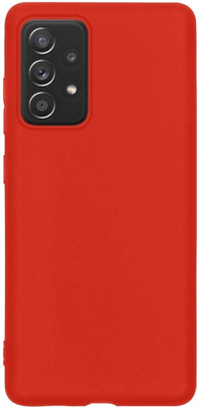 Coque Samsung A72 Avec 2 Protecteurs D'écran - Samsung Galaxy A72 - Siliconen Samsung A72 Avec 2 Protecteurs D'écran - Rouge