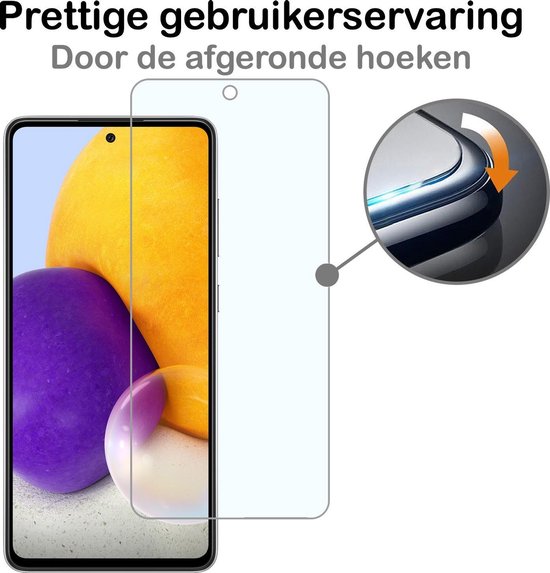 Coque Samsung A72 Coque en Siliconen Zwart avec Protecteur d'Ecran - Coque Samsung Galaxy A72 Coque en Silicone avec Protecteur d'Ecran - Zwart