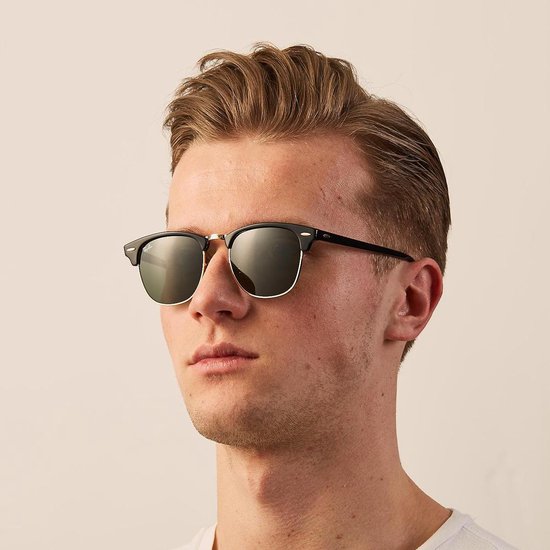Ray-Ban RB3016 W0365 - Clubmaster (Classic) - zonnebril - Zwart / Groen Klassiek G-15 - 51mm van Merkloos — afbeelding 5