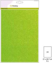 CraftEmotions glitterpapier 5 vel neon groen +/- 29x21cm 120gr
