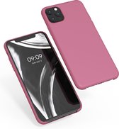 kwmobile telefoonhoesje voor Apple iPhone 11 Pro Max - Hoesje met siliconen coating - Smartphone case in donkerroze