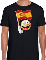 Spanje supporter / fan emoticon t-shirt zwart voor heren 2XL