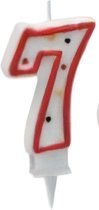 Metaltex Cijferkaars 7 Wax 8 Cm Rood/wit