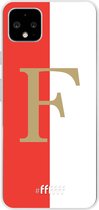 6F hoesje - geschikt voor Google Pixel 4 XL -  Transparant TPU Case - Feyenoord - F #ffffff