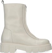 Sacha - Dames - Off white leren chelsea boots met rits - Maat 36