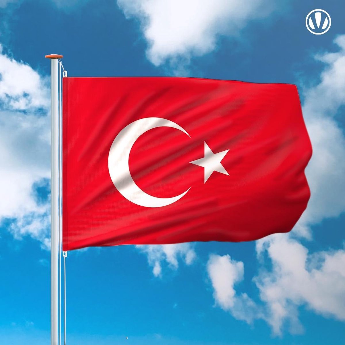 Vlag Turkije 150x225cm 