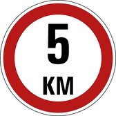 Maximaal 5 km sticker, A1 150 mm